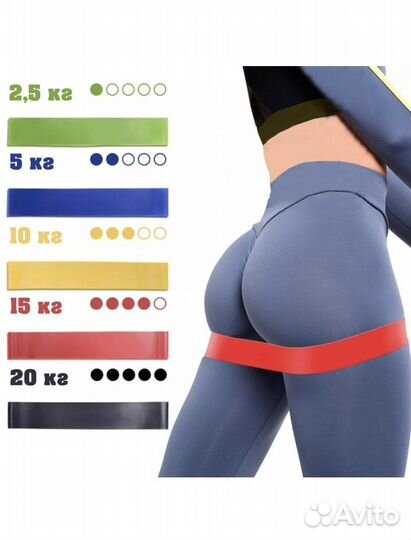 Фитнес резинки 5 штук набор