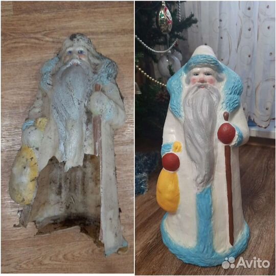 Реставрация подставочных фигур под елку