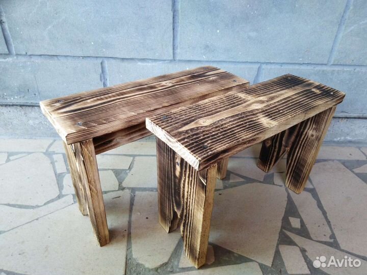 Скамейки из натурального дерева