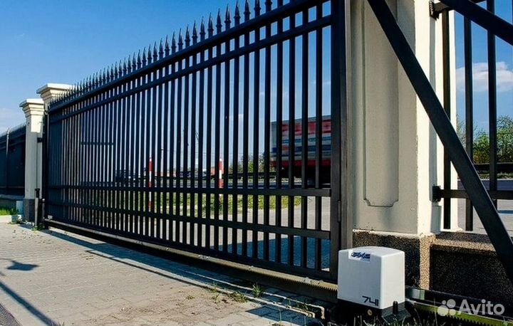 Откатные ворота с установкой