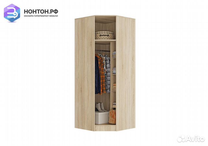 Шкаф угловой Сакура дуб сонома / белый