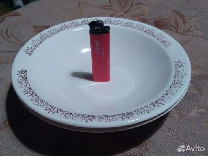 Тарелки суповые фарфор Конаково диам.19см