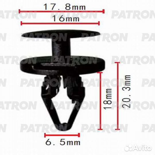 Patron P37-0498 Клипса пластмассовая Chevrolet For