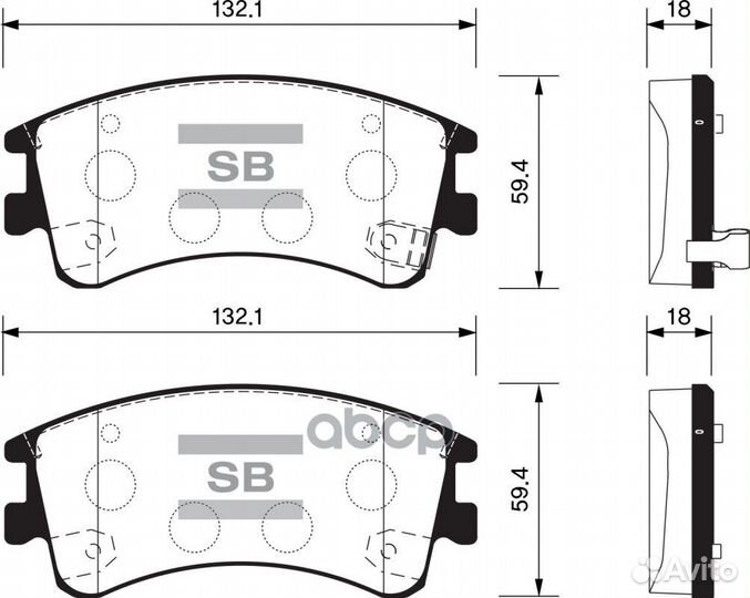 Колодки торм.дисковые Hi-Q mazda 6 03-05 (D957)