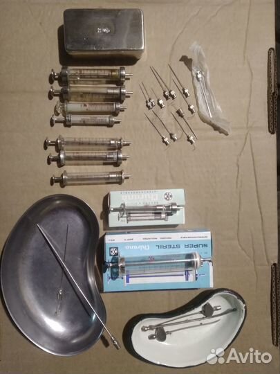 Шприц стеклянный., СССР