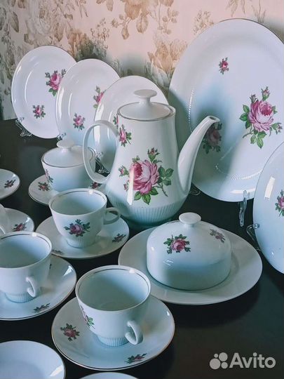 Чайно-кофейный сервиз гдр Кольдиц винтаж