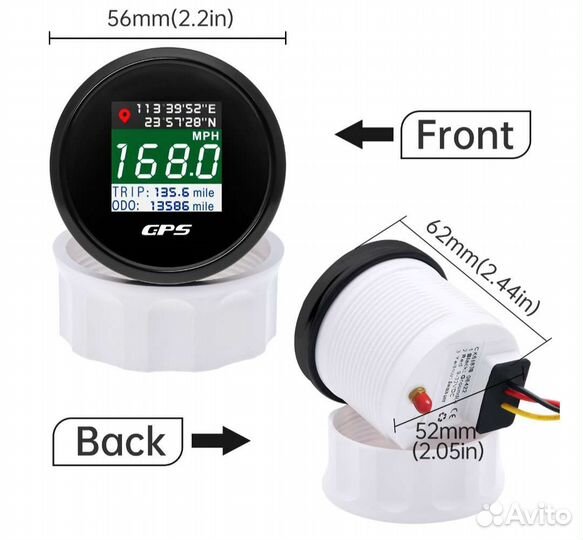 Gps спидометр 52 мм
