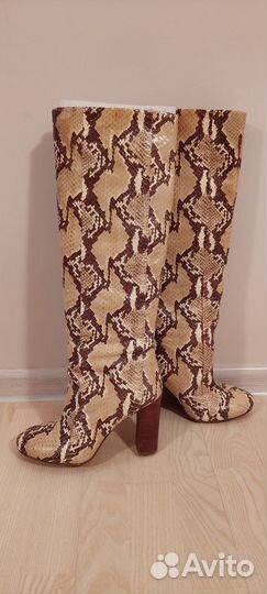 Сапоги кожаные питон Carlo Pazolini