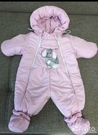 Комбинезон зимний для девочки 62-68