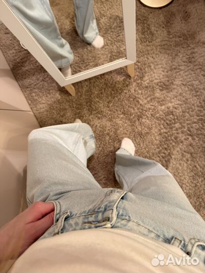 Джинсы женские широкие 44