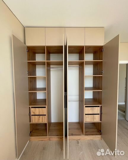 Шкаф распашной с фрезеровкой