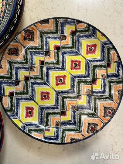 Блюдо (узбекский ляган с ручной росписью)