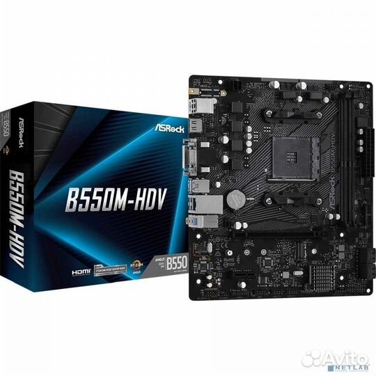 Asrock B550M-HDV Soc-AM4 AMD B550 2xDDR4 mATX AC97 8ch(7.1) gblan raid+VGA+DVI+hdmi