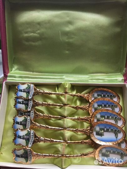 Набор чайных ложек СССР 6шт. Финифть