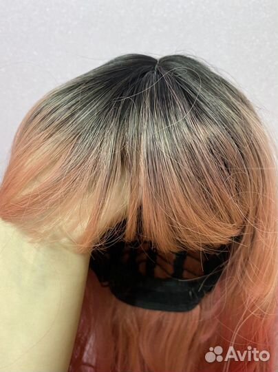 Парик розовый омбре