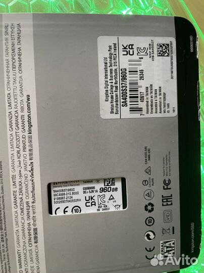 SSD диск 960 gb Kingston A400 SATA3 новый