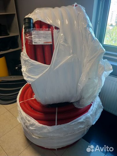 Труба двустенная гофрированная пнд d63 L100