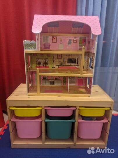 Стеллаж Икеа труфаст с конейнерами