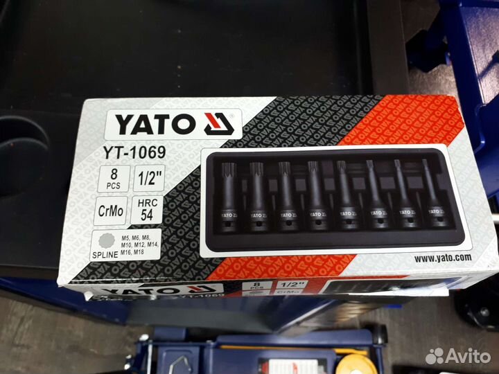 Набор ударных бит Spline 1/2 м5-м18 Yato