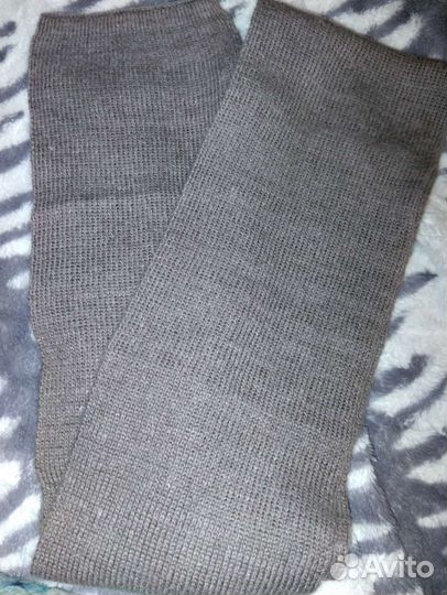 Шарф коричневый длинный