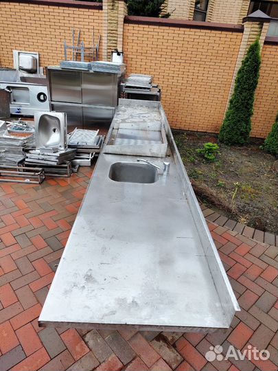 Столещницы из нержавейки (прямые/угловые с мойкой)