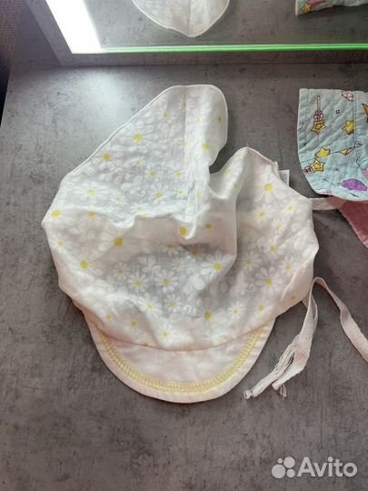 Панама и косынка детские для девочки 44-46 размер