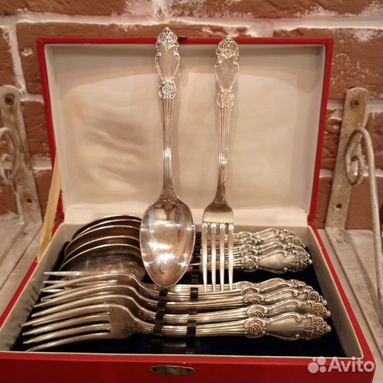 Набор столовых приборов мельхиор СССР