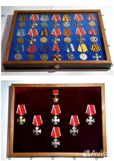 Рамка - витрина 30х40 для медалей, коллекций