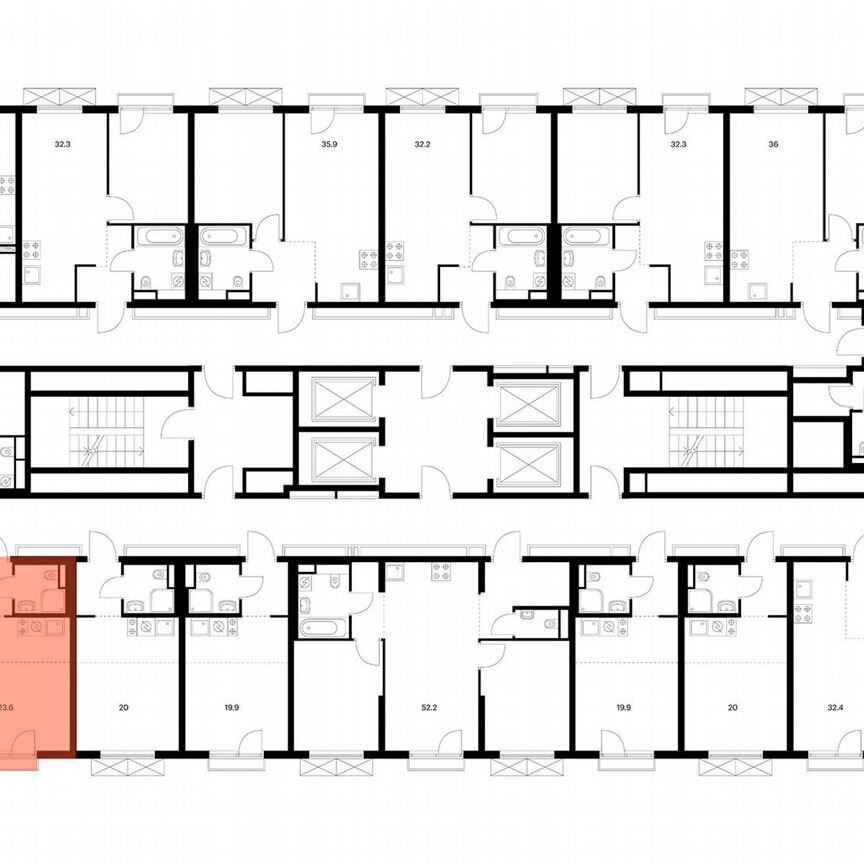 Квартира-студия, 23,6 м², 5/24 эт.