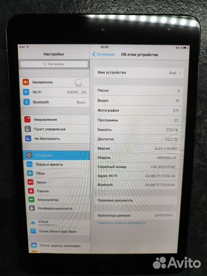 iPad mini a1454 32gb wifi+Cellular