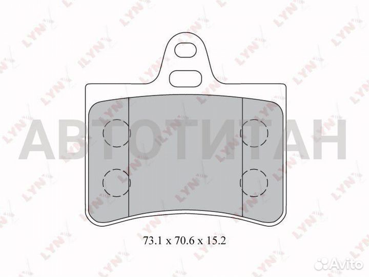 BD-2210 Колодки тормозные lynxauto