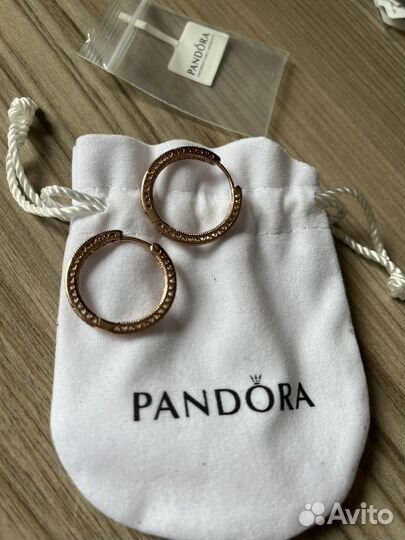Серьги pandora кольца