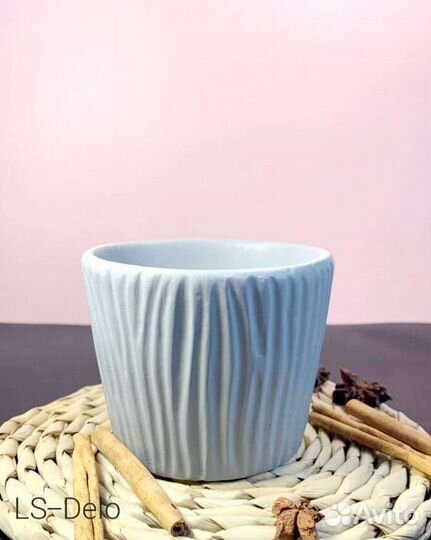 Силиконовая фoрма молд Кашпо Дерево гипс