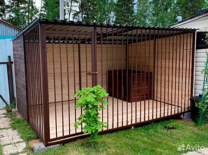 Вольер для собак с установкой