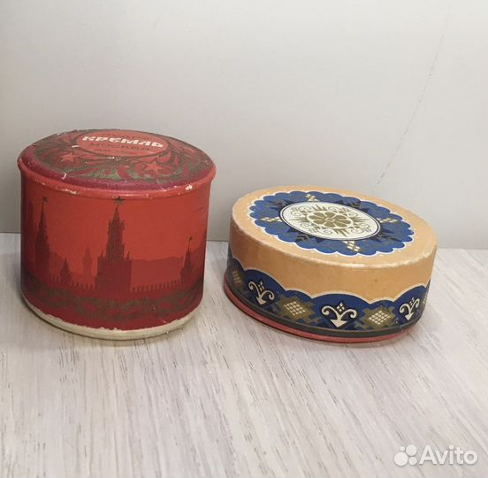 Пустые коробочки от пудры из СССР