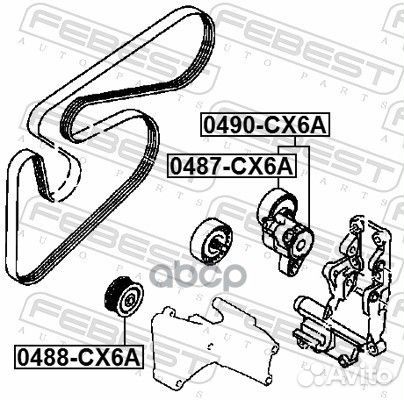 Ролик натяжной Mits ASX Outlander 0487-cx6a F