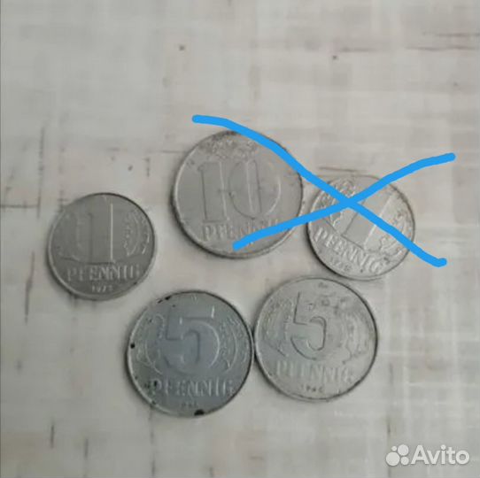 Монеты1968-75г.Германской демократической респуб
