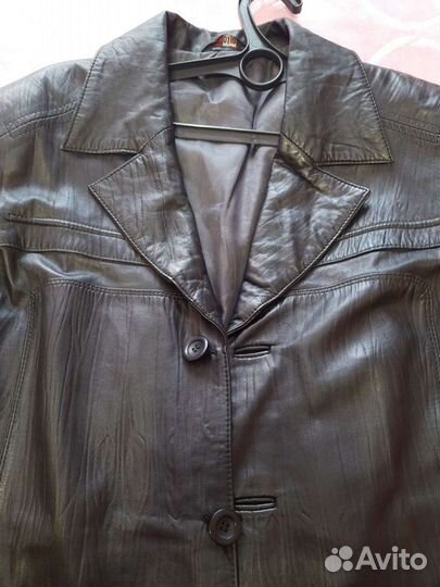 Кожаный пиджак мужской