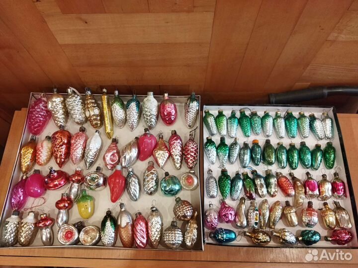 Ёлочные игрушки СССР. Стекло. Разные