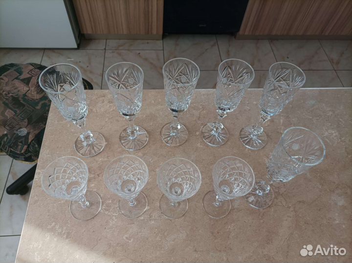 Хрустальные рюмки на ножке СССР