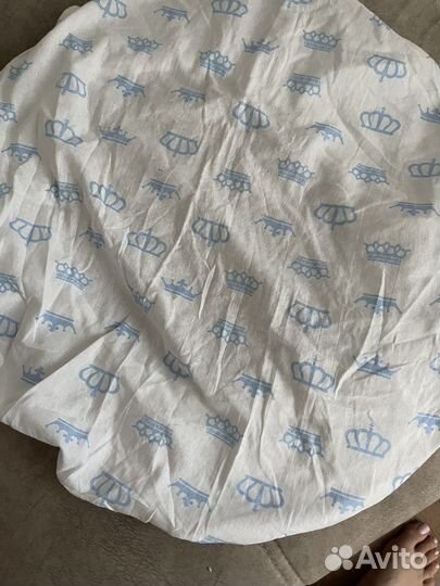 Простынь в круглую кроватку