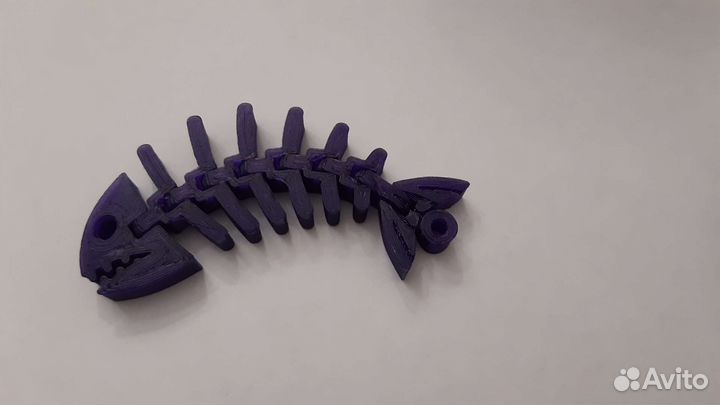 Брелок скелет рыбы