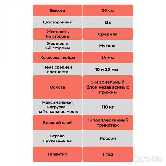 Матрас 160х200 Двуспальный Люкс новый