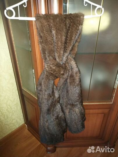 Шарф из вязаной норки
