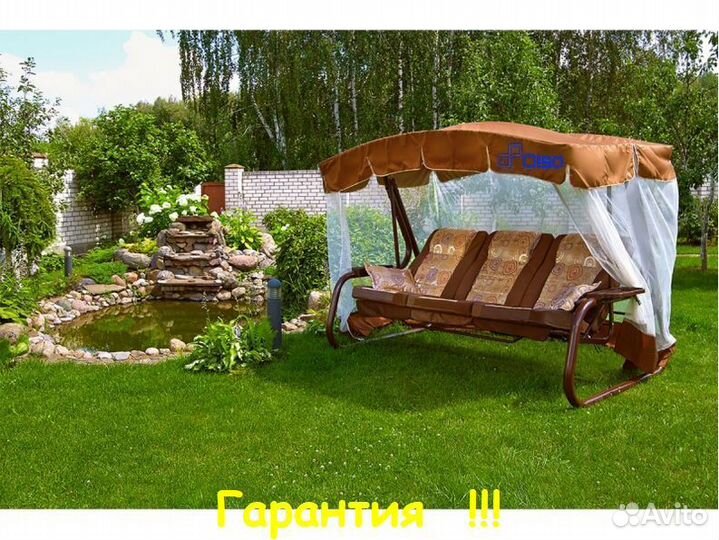 Садовые Качели 3-х местные Палермо Премиум