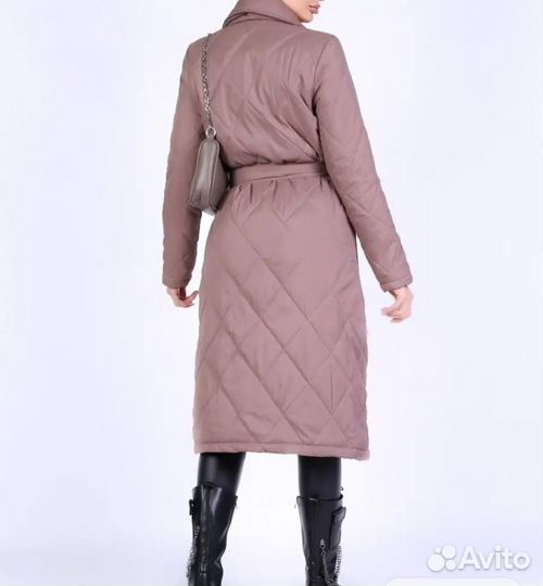 Пальто женское демисезонное стеганое р.42 б/ у