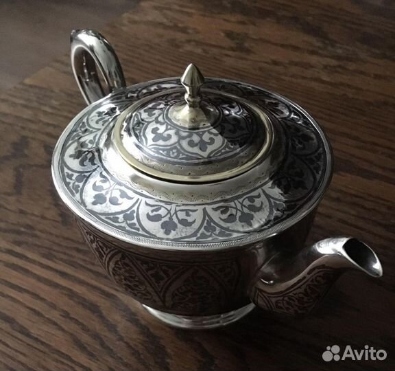 Заварочный чайник серебро 925 черненое