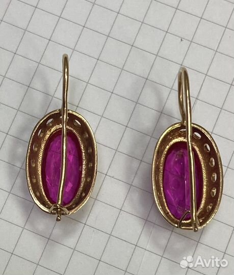 Серьги золотые 583 проба