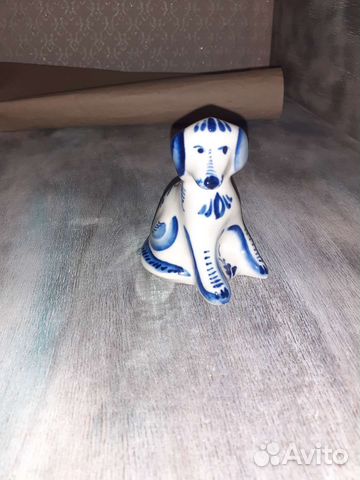 Собака гжель