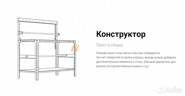 Стол для упаковки товаров